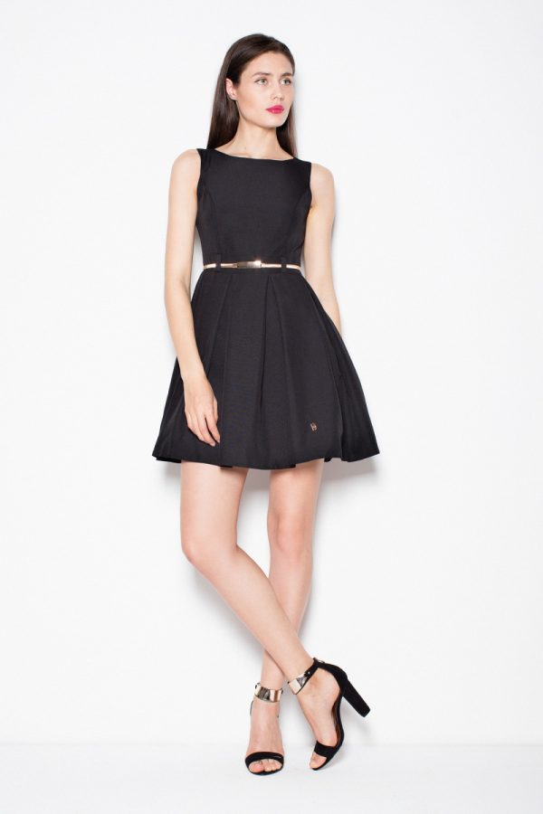 Black Cocktail Dress in Day Dresses with Polyester