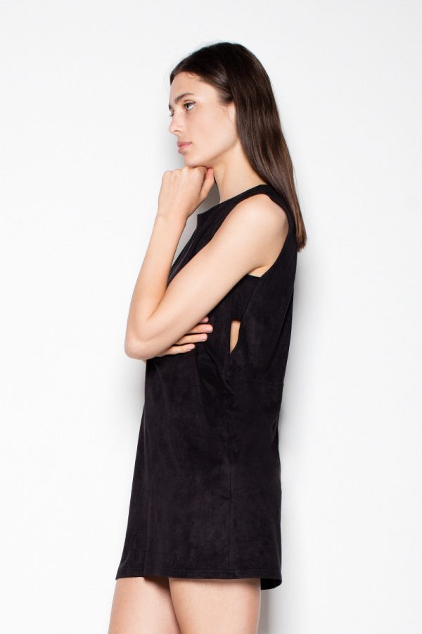 Black Daydress in Day Dresses with Spandex and Polyester