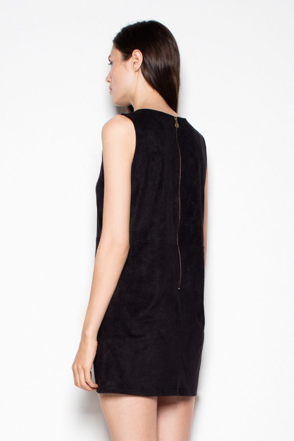Black Daydress in Day Dresses with Spandex and Polyester