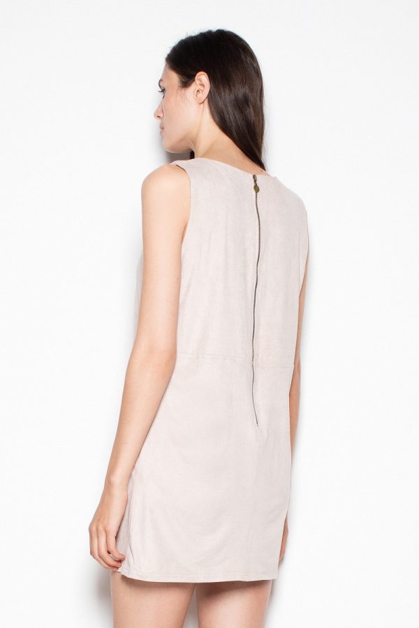 Beige Daydress in Day Dresses with Spandex and Polyester