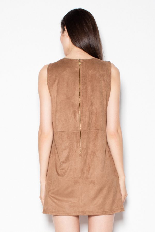 Brown Daydress in Day Dresses with Spandex and Polyester
