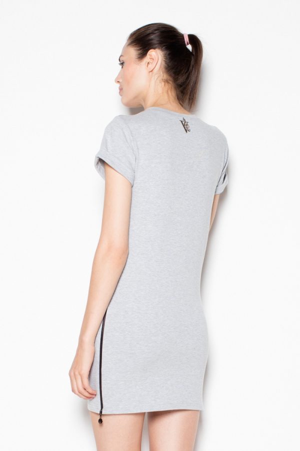 Grey Daydress in Day Dresses with Cotton and Spandex