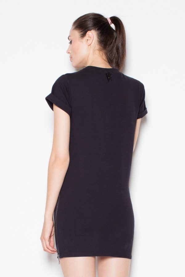 Black Daydress in Day Dresses with Cotton and Spandex