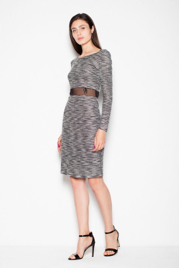 Grey Daydress in Day Dresses with Acrylic, Spandex and Polyester
