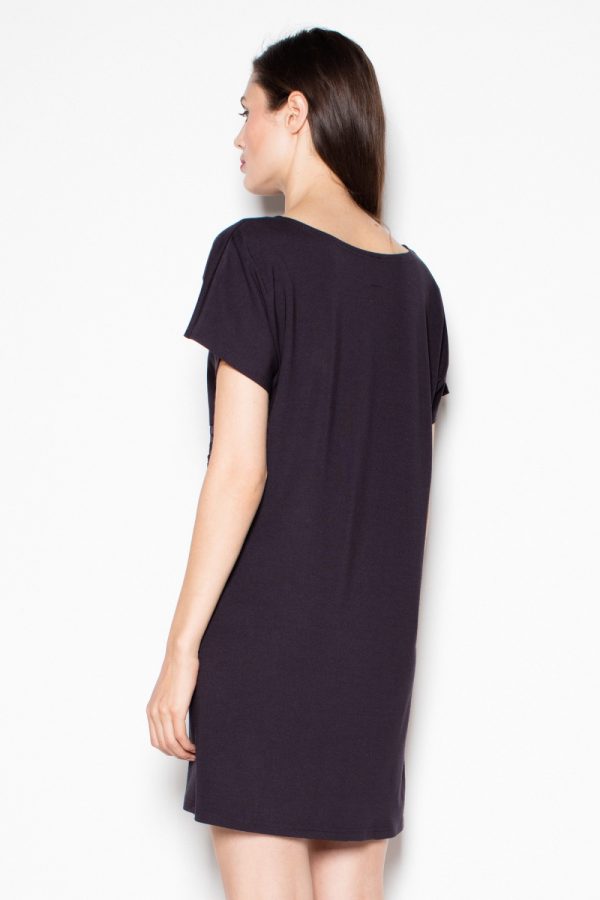 Black Daydress in Day Dresses with Spandex, Polyester and Viscose