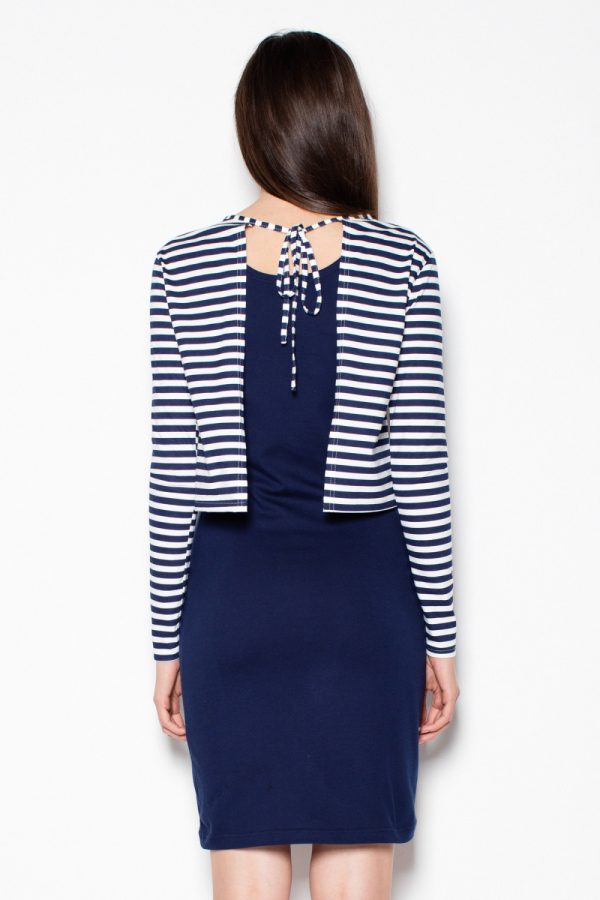 Navy Blue Daydress in Day Dresses with Cotton and Polyester