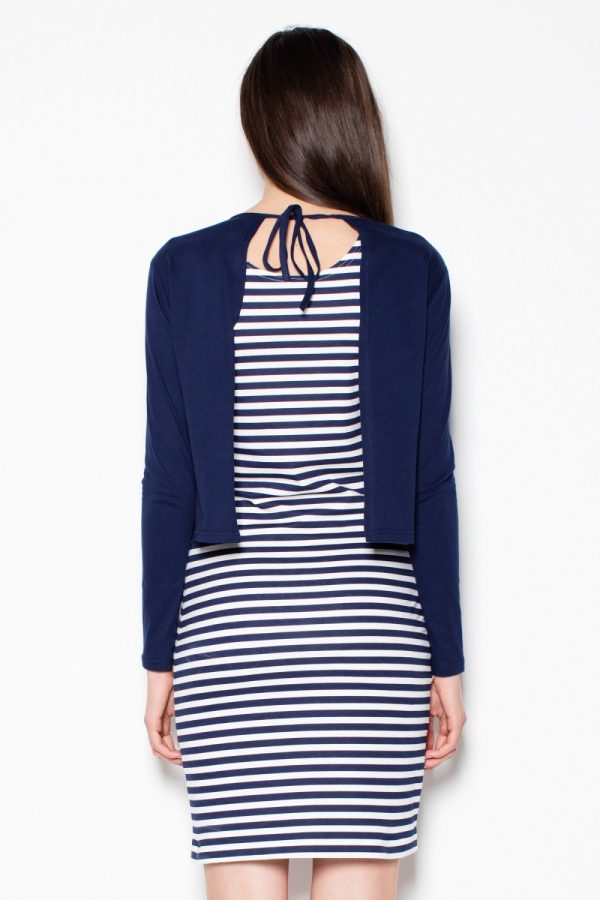 Navy Blue Daydress in Day Dresses with Cotton and Polyester