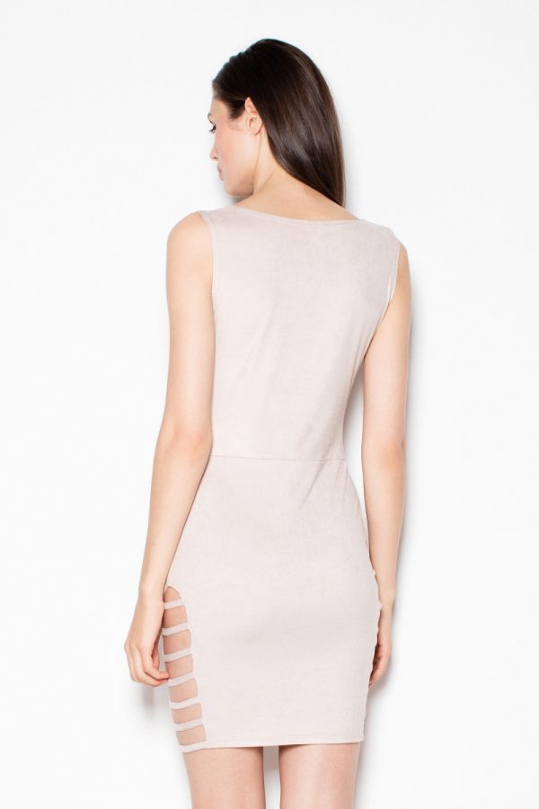 Beige Evening Dress in Evening Dresses with Spandex and Polyester