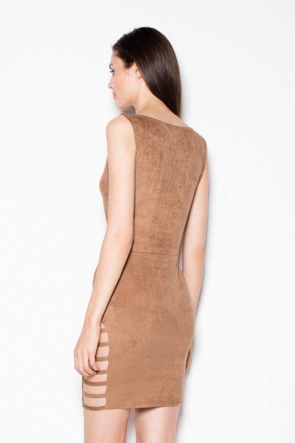 Brown Evening Dress in Evening Dresses with Spandex and Polyester