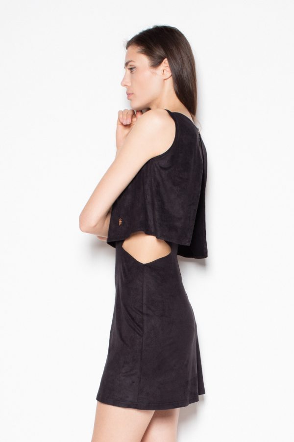 Black Daydress in Day Dresses with Spandex and Polyester