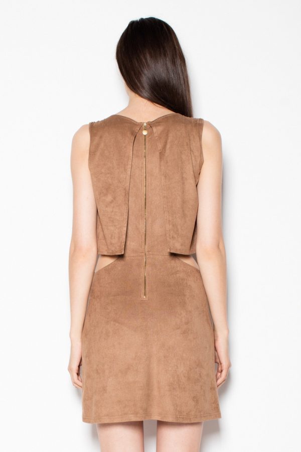 Brown Daydress in Day Dresses with Spandex and Polyester