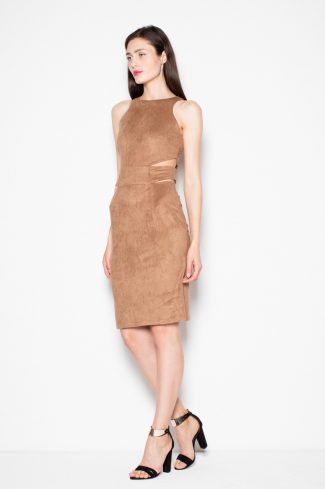 Brown Evening Dress in Evening Dresses with Spandex and Polyester