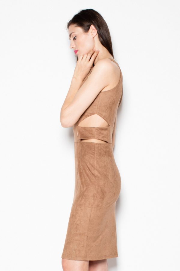 Brown Evening Dress in Evening Dresses with Spandex and Polyester