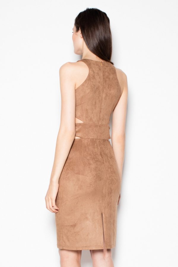 Brown Evening Dress in Evening Dresses with Spandex and Polyester