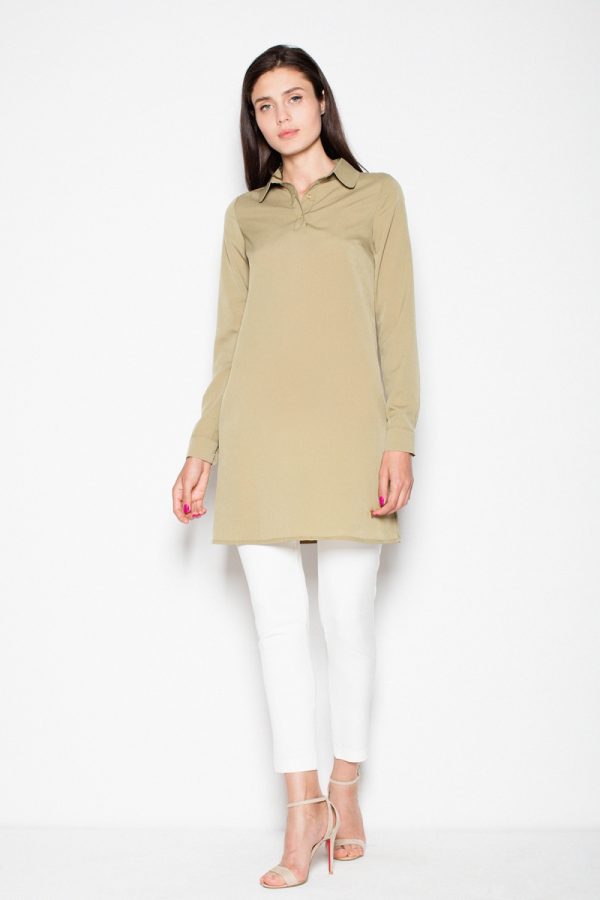 Green Blouse in Women`s Blouses, Tunics with Spandex, Polyester and Viscose