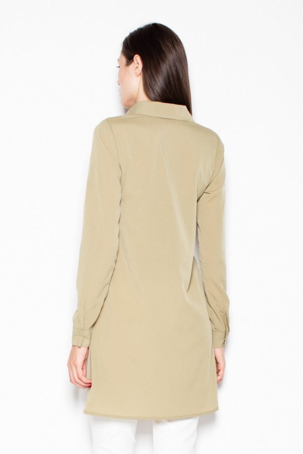Green Blouse in Women`s Blouses, Tunics with Spandex, Polyester and Viscose