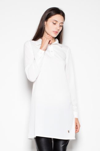 Beige Blouse in Women`s Blouses, Tunics with Spandex, Polyester and Viscose