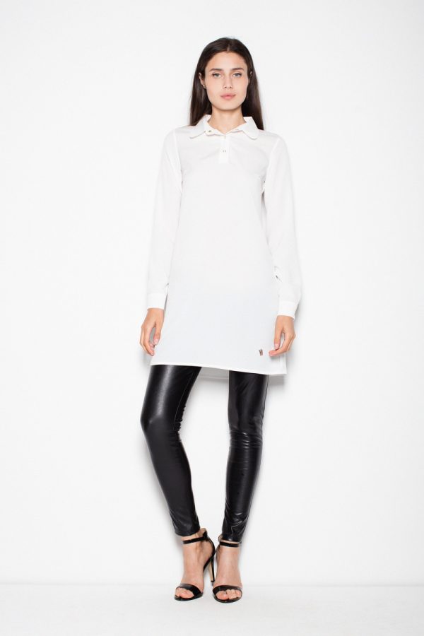 Beige Blouse in Women`s Blouses, Tunics with Spandex, Polyester and Viscose