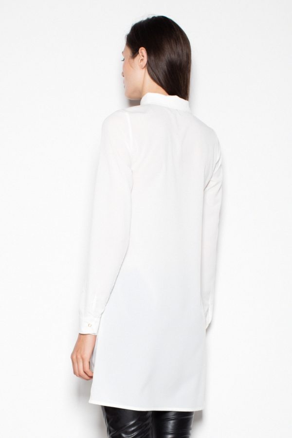 Beige Blouse in Women`s Blouses, Tunics with Spandex, Polyester and Viscose