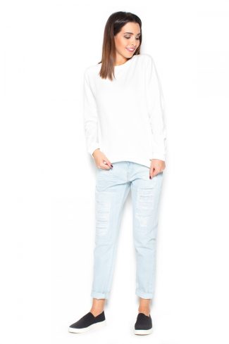 Beige Blouse in Women`s Blouses, Tunics with Cotton and Spandex