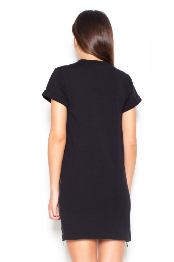 Black Daydress in Day Dresses with Cotton and Spandex