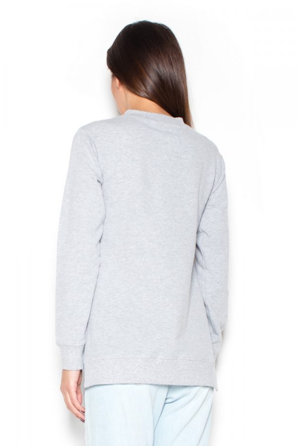 Grey Blouse in Women`s Blouses, Tunics with Cotton and Spandex