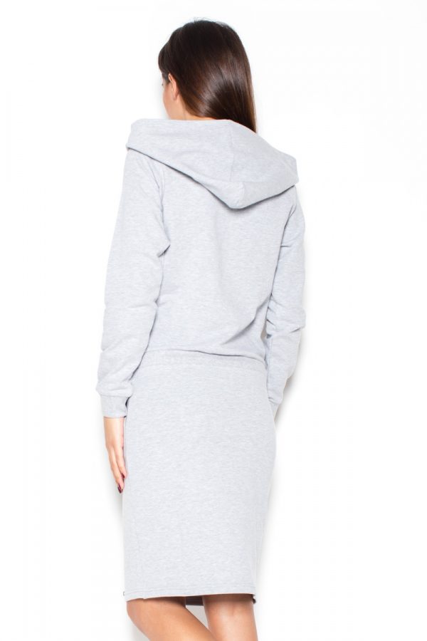 Grey Daydress in Day Dresses with Cotton and Spandex