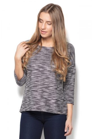Grey Blouse in Women`s Blouses, Tunics with Polyester and Viscose