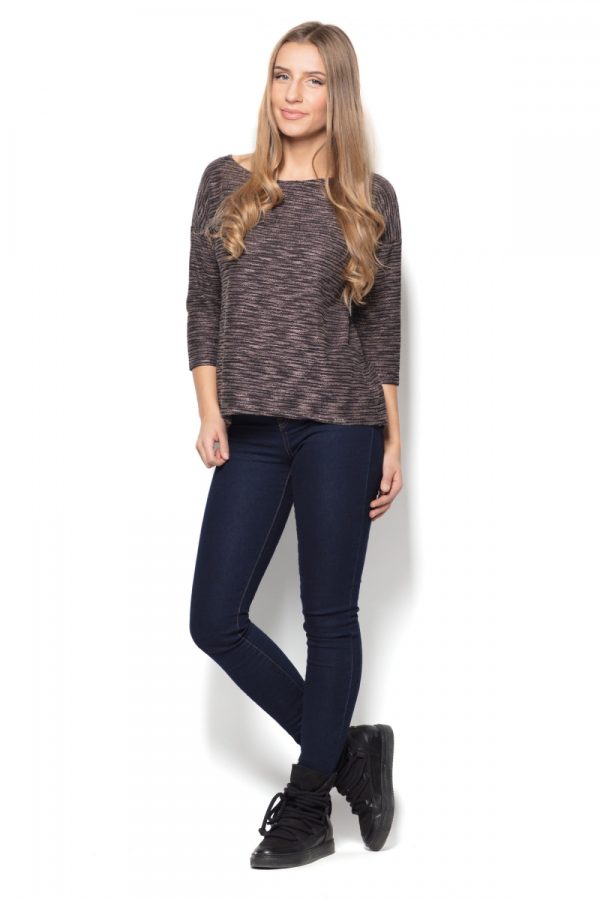 Beige Blouse in Women`s Blouses, Tunics with Polyester and Viscose