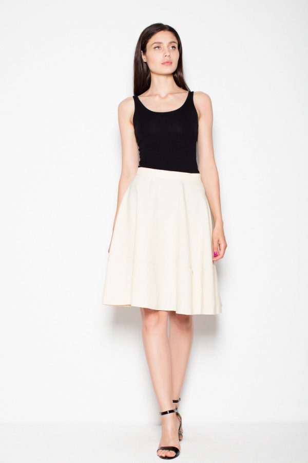 Beige Skirt in Skirts with Polyester