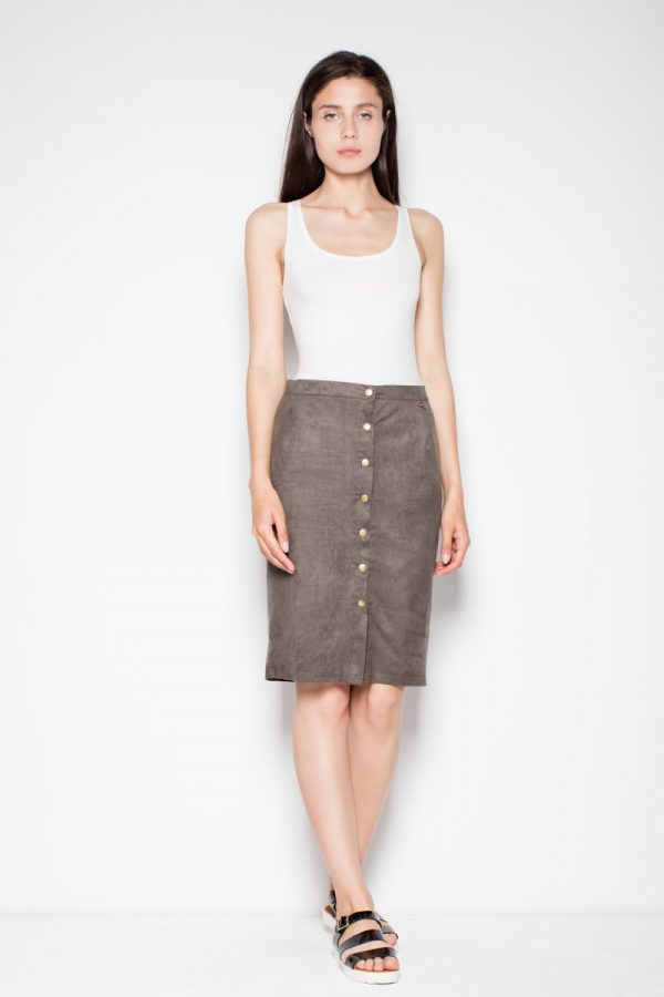 Green Skirt in Skirts with Spandex and Polyester