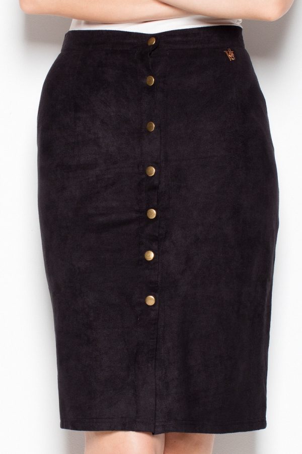 Black Skirt in Skirts with Spandex and Polyester