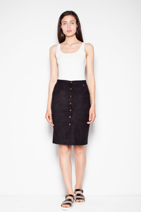 Black Skirt in Skirts with Spandex and Polyester