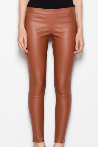 Brown Women Trousers in Casual Pants For Women with Spandex and Polyester