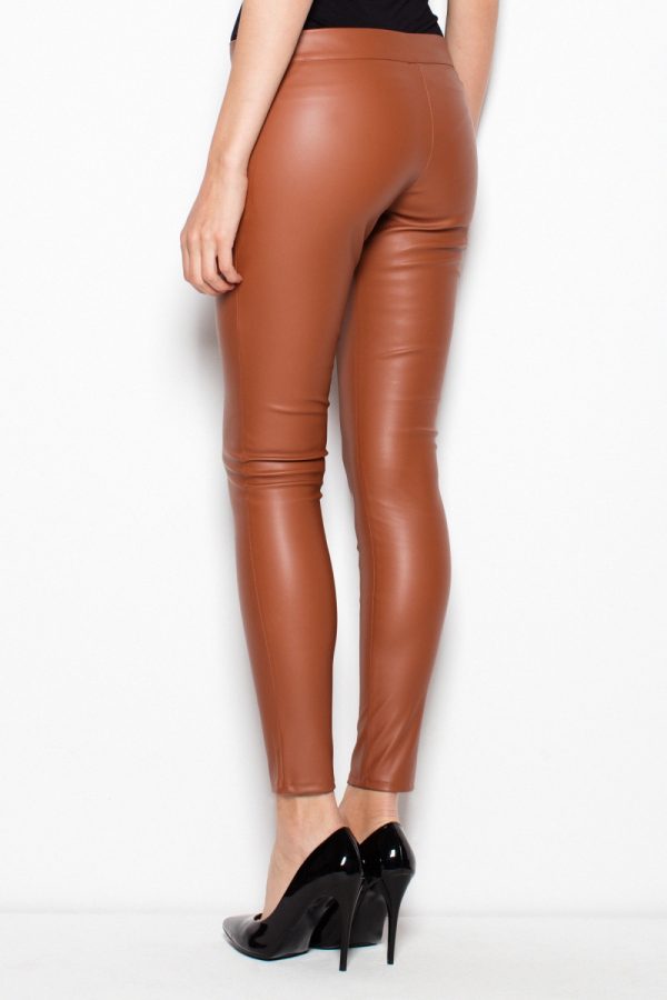 Brown Women Trousers in Casual Pants For Women with Spandex and Polyester