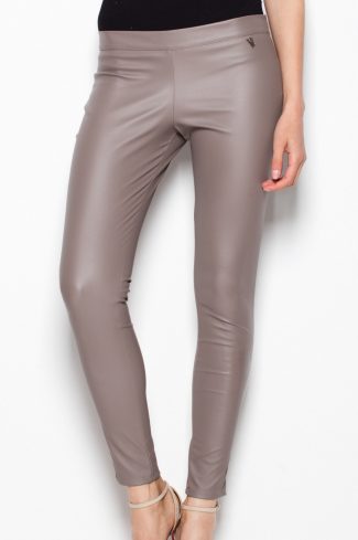 Beige Women Trousers in Casual Pants For Women with Spandex and Polyester