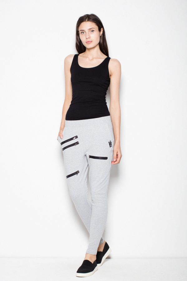 Grey Tracksuit Trousers in Women`s Tracksuit Bottoms, Sports Pants with Cotton and Spandex