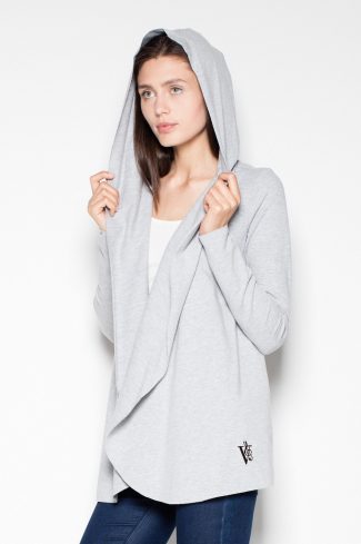 Grey Sweatshirt in Sweatshirts For Women with Cotton and Spandex