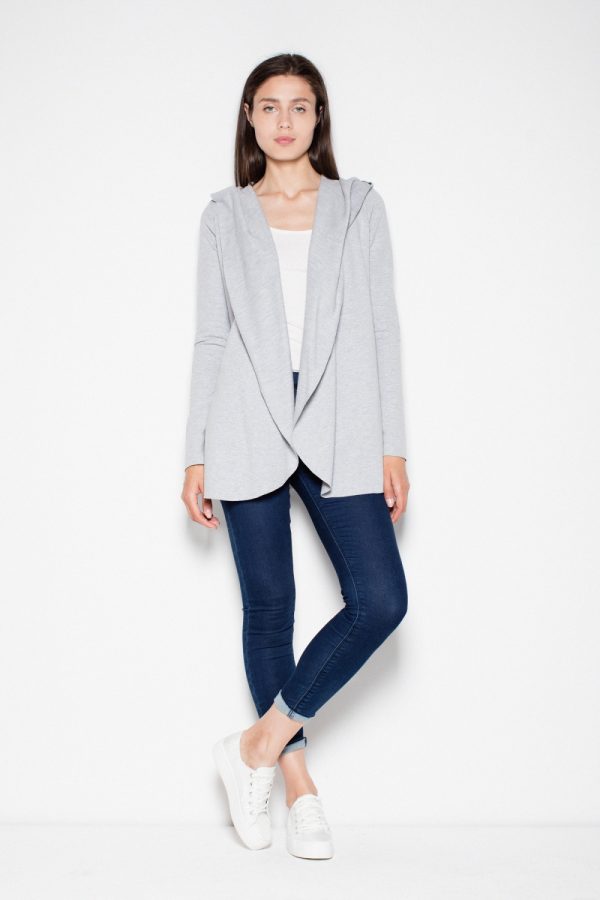 Grey Sweatshirt in Sweatshirts For Women with Cotton and Spandex