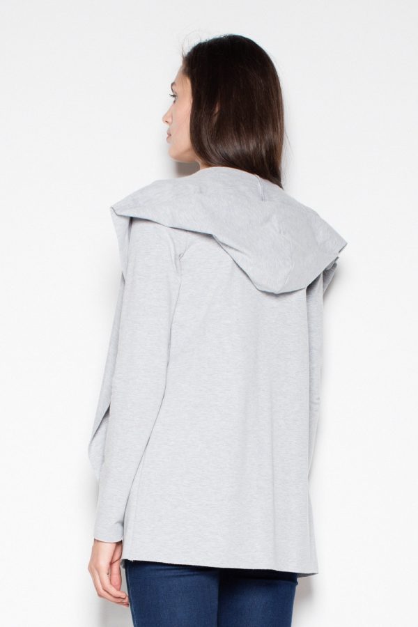 Grey Sweatshirt in Sweatshirts For Women with Cotton and Spandex