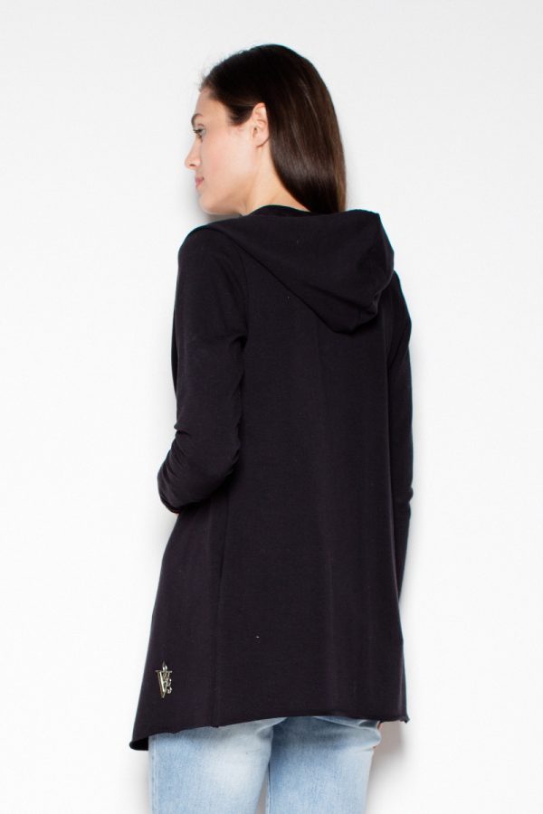 Black Sweatshirt in Sweatshirts For Women with Cotton and Spandex