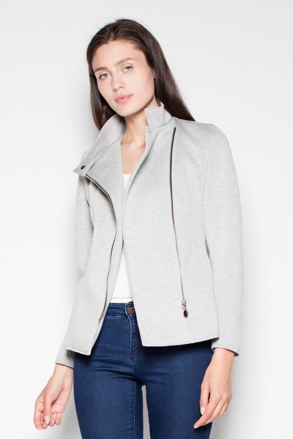 Grey Jacket in Women`s Coats, Jackets with Polyester