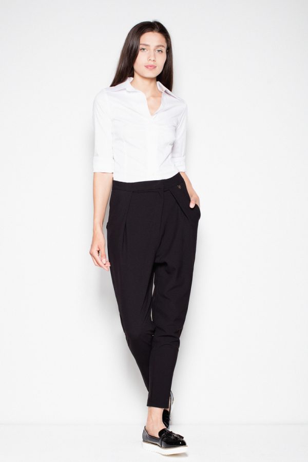White Long Sleeve Shirt in Shirts For Women with Cotton, Spandex and Nylon