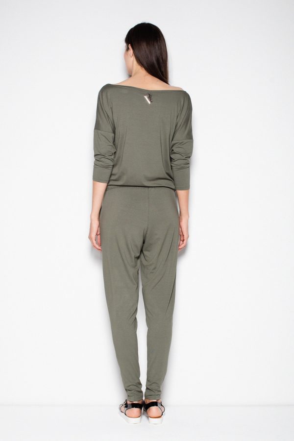 Green Suit in Playsuits For Women with Spandex and Viscose