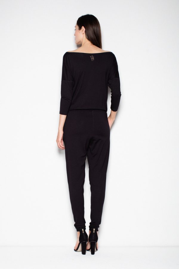 Black Suit in Playsuits For Women with Spandex and Viscose