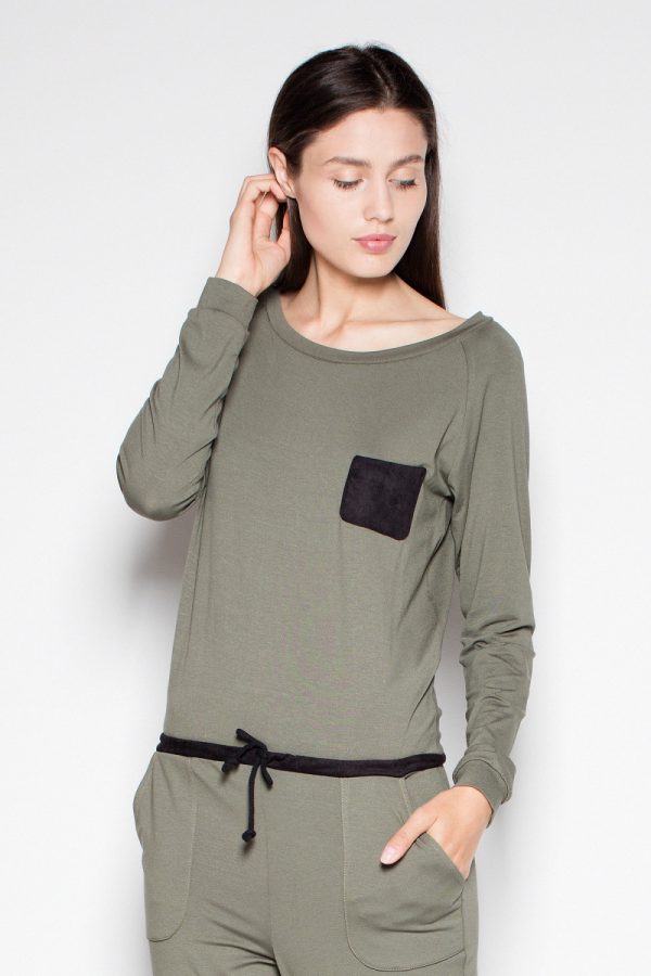 Green Suit in Playsuits For Women with Spandex and Viscose