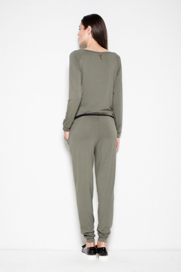 Green Suit in Playsuits For Women with Spandex and Viscose