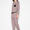 Brown Suit in Playsuits For Women with Spandex and Viscose