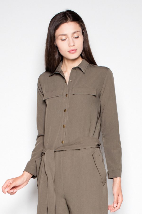 Green Suit in Playsuits For Women with Polyester and Viscose