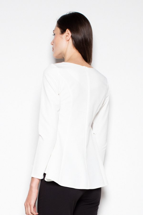Beige Blouse in Women`s Blouses, Tunics with Polyester and Viscose